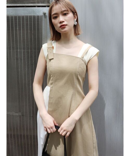 MURUA(ムルーア)の「スイッチジャンパースカート(ワンピース・レディース・ベージュ/インディゴブルー/アイボリー・1/2)」の15枚目の写真