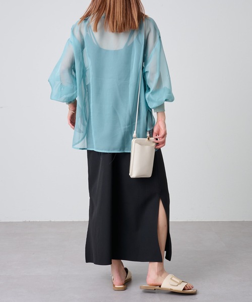 COLONY 2139（コロニートゥーワンスリーナイン）の「長袖シアートップス&キャミセット（Tシャツ/カットソー・レディース・ブラック/グリーン/オレンジ/アイボリー/モカ・FREE）」の13枚目の写真