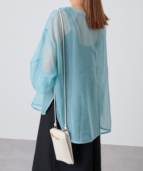 COLONY 2139（コロニートゥーワンスリーナイン）の「長袖シアートップス&キャミセット（Tシャツ/カットソー・レディース・ブラック/グリーン/オレンジ/アイボリー/モカ・FREE）」の16枚目の写真