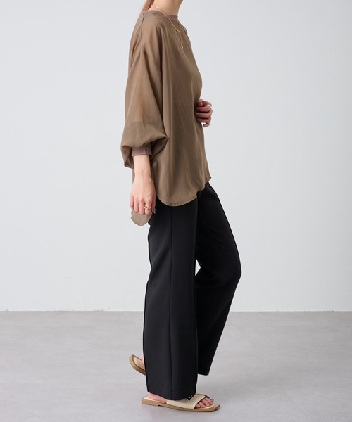 COLONY 2139（コロニートゥーワンスリーナイン）の「長袖シアートップス&キャミセット（Tシャツ/カットソー・レディース・ブラック/グリーン/オレンジ/アイボリー/モカ・FREE）」の9枚目の写真