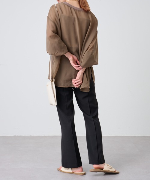 COLONY 2139（コロニートゥーワンスリーナイン）の「長袖シアートップス&キャミセット（Tシャツ/カットソー・レディース・ブラック/グリーン/オレンジ/アイボリー/モカ・FREE）」の22枚目の写真