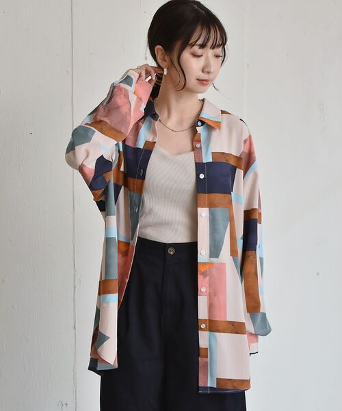 RETRO GIRL（レトロガール）の「柄アソートBIGシャツ（シャツ/ブラウス・レディース・ブラック系その他/ブラウン系その他/マルチ・FREE）」の22枚目の写真