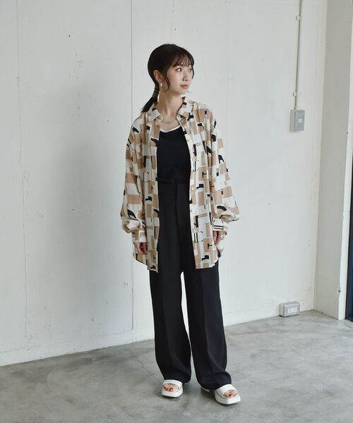 RETRO GIRL（レトロガール）の「柄アソートBIGシャツ（シャツ/ブラウス・レディース・ブラック系その他/ブラウン系その他/マルチ・FREE）」の17枚目の写真