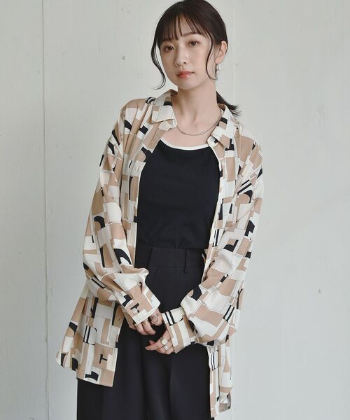 RETRO GIRL（レトロガール）の「柄アソートBIGシャツ（シャツ/ブラウス・レディース・ブラック系その他/ブラウン系その他/マルチ・FREE）」の12枚目の写真