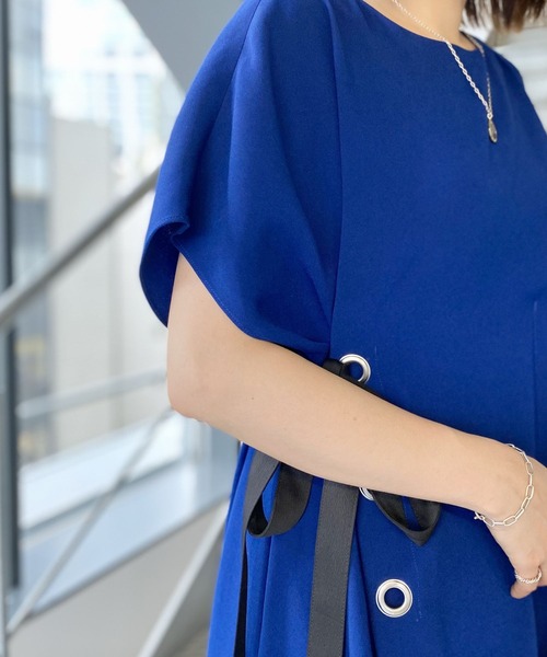 Scrap Book（スクラップブック）の「【Scrap Book】ハトメワンピース（ワンピース・レディース・ブルー/ブラック・FREE）」の5枚目の写真