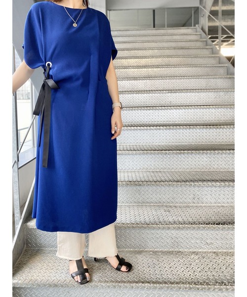 Scrap Book（スクラップブック）の「【Scrap Book】ハトメワンピース（ワンピース・レディース・ブルー/ブラック・FREE）」の3枚目の写真