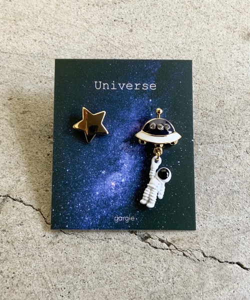 新品　ガーグル　さらわれた 宇宙飛行士　ピアス　ブラック gargle ガーグル:さらわれた宇宙飛行士 チタンポストピアス