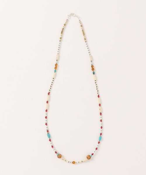 Editors Draw（エディターズドロー）の「ビーズパールネックレス/グラスコード/イヤホンホルダー/マスクストラップ【 Ria. Jaysmee 】 Men（ネックレス・メンズ・ホワイト/レッド/ブルー・ONE SIZE）」の6枚目の写真