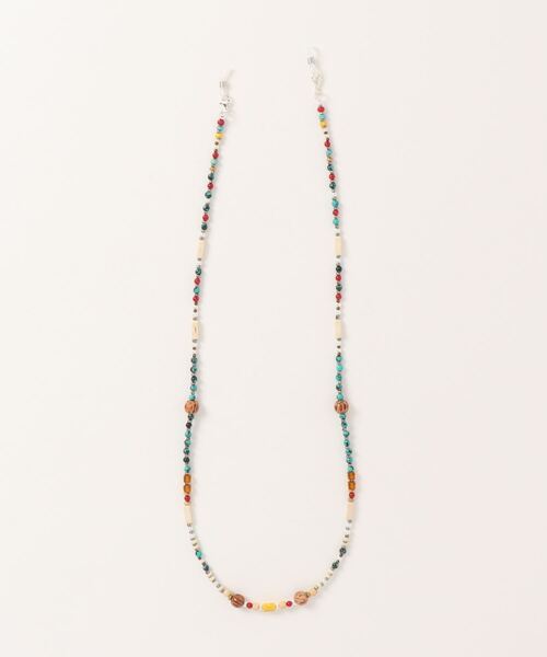 Editors Draw（エディターズドロー）の「ビーズパールネックレス/グラスコード/イヤホンホルダー/マスクストラップ【 Ria. Jaysmee 】 Men（ネックレス・メンズ・ホワイト/レッド/ブルー・ONE SIZE）」の3枚目の写真