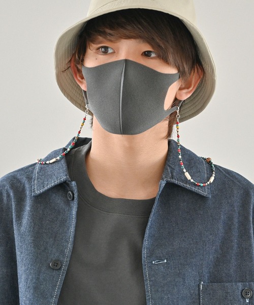 Editors Draw（エディターズドロー）の「ビーズパールネックレス/グラスコード/イヤホンホルダー/マスクストラップ【 Ria. Jaysmee 】 Men（ネックレス・メンズ・ホワイト/レッド/ブルー・ONE SIZE）」の9枚目の写真