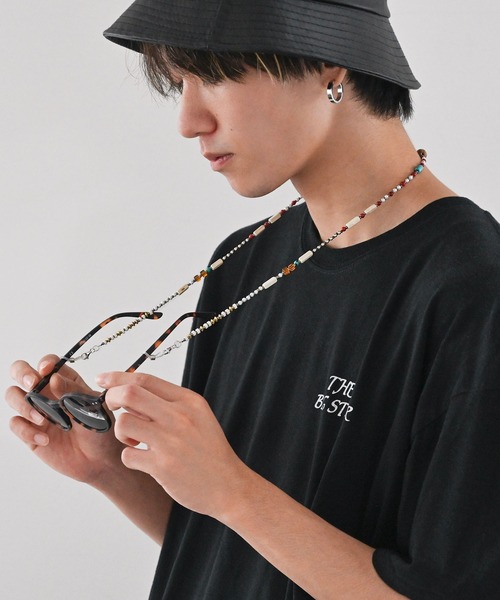 Editors Draw（エディターズドロー）の「ビーズパールネックレス/グラスコード/イヤホンホルダー/マスクストラップ【 Ria. Jaysmee 】 Men（ネックレス・メンズ・ホワイト/レッド/ブルー・ONE SIZE）」の13枚目の写真