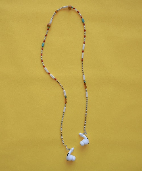 Editors Draw（エディターズドロー）の「ビーズパールネックレス/グラスコード/イヤホンホルダー/マスクストラップ【 Ria. Jaysmee 】 Men（ネックレス・メンズ・ホワイト/レッド/ブルー・ONE SIZE）」の17枚目の写真