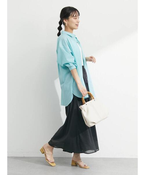 Green　Parks（グリーンパークス）の「インド綿 スカート見えボリュームパンツ（その他パンツ・レディース・チャコールグレー/ミント/グレイッシュベージュ・FREE）」の17枚目の写真