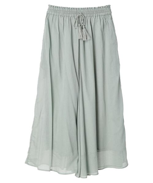 Green　Parks（グリーンパークス）の「インド綿 スカート見えボリュームパンツ（その他パンツ・レディース・チャコールグレー/ミント/グレイッシュベージュ・FREE）」の15枚目の写真