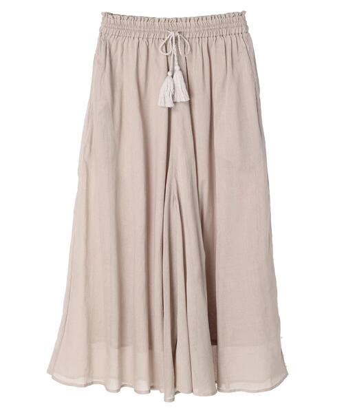 Green　Parks（グリーンパークス）の「インド綿 スカート見えボリュームパンツ（その他パンツ・レディース・チャコールグレー/ミント/グレイッシュベージュ・FREE）」の5枚目の写真