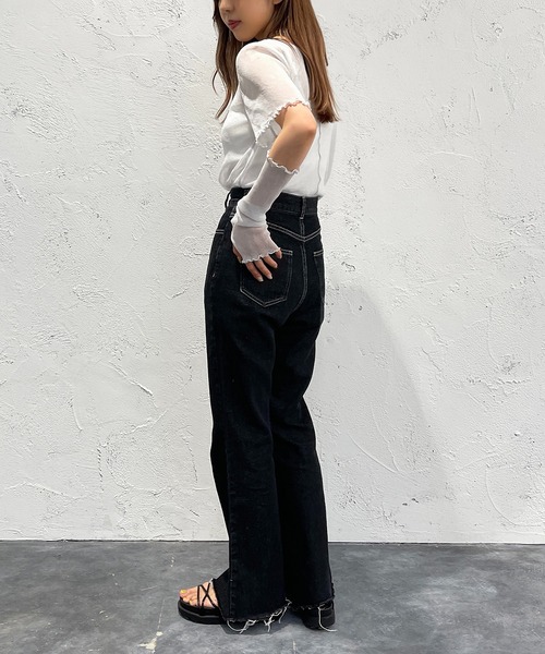 apres jour mignon(アプレジュールミニョン)の「トップスアームウォーマーセット【ZOZOTOWN限定アイテム】(Tシャツ/カットソー・レディース・ブルー/パープル/ブラック/オフホワイト/ミント・フリー/X-LARGE)」の14枚目の写真