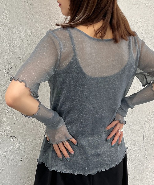 apres jour mignon(アプレジュールミニョン)の「トップスアームウォーマーセット【ZOZOTOWN限定アイテム】(Tシャツ/カットソー・レディース・ブルー/パープル/ブラック/オフホワイト/ミント・フリー/X-LARGE)」の16枚目の写真