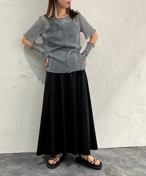 apres jour mignon(アプレジュールミニョン)の「トップスアームウォーマーセット【ZOZOTOWN限定アイテム】(Tシャツ/カットソー・レディース・ブルー/パープル/ブラック/オフホワイト/ミント・フリー/X-LARGE)」の20枚目の写真