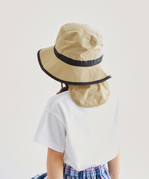 GERRY（ジェリー）の「【GERRY/ジェリー別注】日除け収納機能付きアドベンチャーハット（ハット・キッズ・ブラック/ベージュ・FREE）」の8枚目の写真