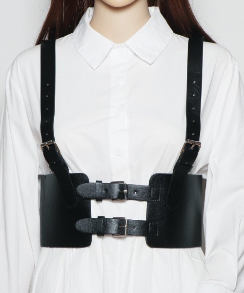 almo(アルモ)の「Wベルトハーネス【YC】(ベルト・レディース・ブラック/キャメル・FREE)」の2枚目の写真