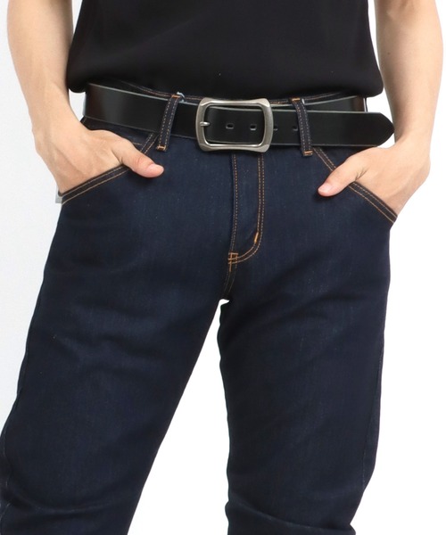 Lee（リー）の「Ｌee/リー 40mm Garrison Leather Belt 本革 太め レザーベルト（ベルト・メンズ・ブラック/ダークブラウン/ブラウン・FREE）」の11枚目の写真