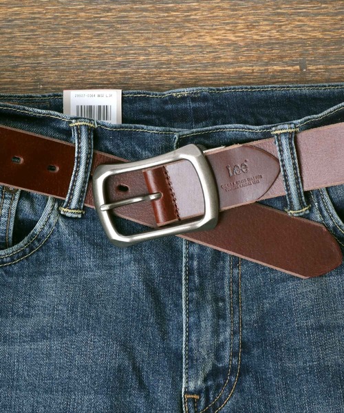 Lee（リー）の「Ｌee/リー 40mm Garrison Leather Belt 本革 太め レザーベルト（ベルト・メンズ・ブラック/ダークブラウン/ブラウン・FREE）」の14枚目の写真
