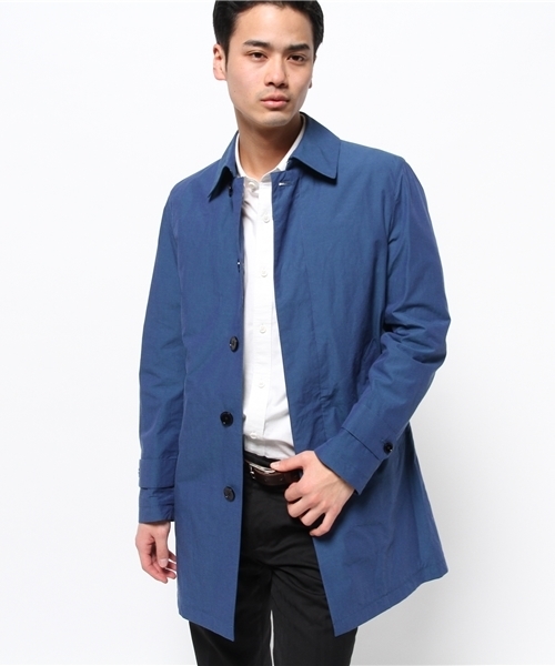 417 EDIFICE(フォーワンセブンエディフィス)の「◇CL ポプリンステンコート(ステンカラーコート・メンズ・ネイビー/ブルー・SMALL/LARGE/MEDIUM)」の6枚目の写真