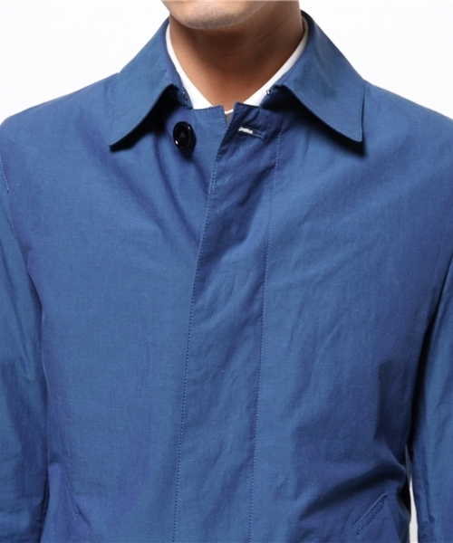 417 EDIFICE(フォーワンセブンエディフィス)の「◇CL ポプリンステンコート(ステンカラーコート・メンズ・ネイビー/ブルー・SMALL/LARGE/MEDIUM)」の7枚目の写真