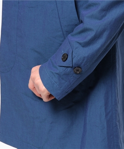 417 EDIFICE(フォーワンセブンエディフィス)の「◇CL ポプリンステンコート(ステンカラーコート・メンズ・ネイビー/ブルー・SMALL/LARGE/MEDIUM)」の10枚目の写真
