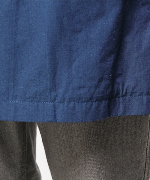 417 EDIFICE(フォーワンセブンエディフィス)の「◇CL ポプリンステンコート(ステンカラーコート・メンズ・ネイビー/ブルー・SMALL/LARGE/MEDIUM)」の12枚目の写真