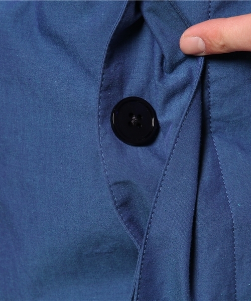 417 EDIFICE(フォーワンセブンエディフィス)の「◇CL ポプリンステンコート(ステンカラーコート・メンズ・ネイビー/ブルー・SMALL/LARGE/MEDIUM)」の13枚目の写真
