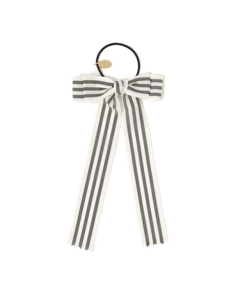 こども ビームス（コドモビームス）の「lusikka / Wストライプ ヘアゴム（ヘアゴム・キッズ・ブラック/ライトグレー・ONE SIZE）」の2枚目の写真