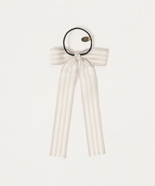 こども ビームス（コドモビームス）の「lusikka / Wストライプ ヘアゴム（ヘアゴム・キッズ・ブラック/ライトグレー・ONE SIZE）」の4枚目の写真