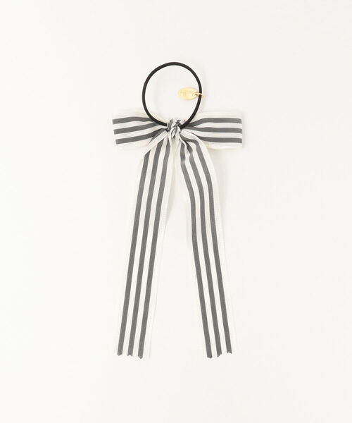 こども ビームス（コドモビームス）の「lusikka / Wストライプ ヘアゴム（ヘアゴム・キッズ・ブラック/ライトグレー・ONE SIZE）」の7枚目の写真