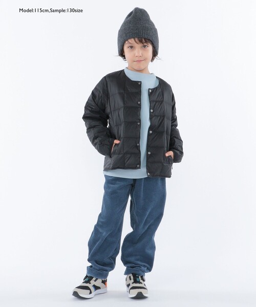 TAION（タイオン）の「【WEB限定】TAION:100～140cm / キッズ インナー ダウン ジャケット（ダウンジャケット/コート・キッズ・ライトブルー/ブラック/ネイビー/カーキ/ラベンダー/イエロー・100/110/120/130/140）」の12枚目の写真