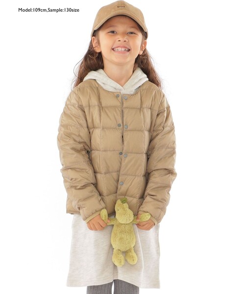 TAION（タイオン）の「【WEB限定】TAION:100～140cm / キッズ インナー ダウン ジャケット（ダウンジャケット/コート・キッズ・ライトブルー/ブラック/ネイビー/カーキ/ラベンダー/イエロー・100/110/120/130/140）」の21枚目の写真
