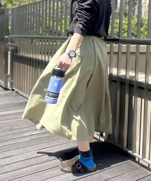 【日本製】グリーンボウル【GREEN BOWL】Volume long Easy Skirt