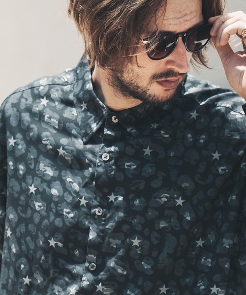 qwerty（クワーティ）の「mhs1860-BlackCamo Leopard Shirts シャツ（シャツ/ブラウス・メンズ・グレー/ブラック・FREE）」の7枚目の写真