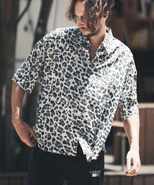 qwerty（クワーティ）の「mhs1860-BlackCamo Leopard Shirts シャツ（シャツ/ブラウス・メンズ・グレー/ブラック・FREE）」の11枚目の写真