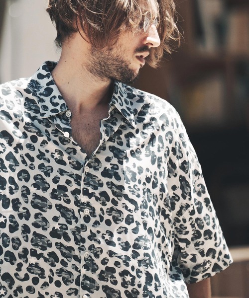 qwerty（クワーティ）の「mhs1860-BlackCamo Leopard Shirts シャツ（シャツ/ブラウス・メンズ・グレー/ブラック・FREE）」の13枚目の写真
