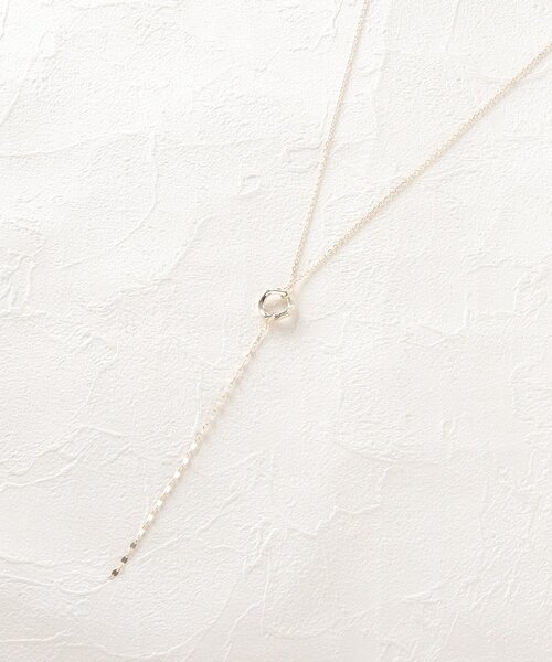 OPAQUE.CLIP（オペークドットクリップ）の「◆リング×プレートチェーンYネックレス（ネックレス・レディース・シルバー/ゴールド・00）」の2枚目の写真