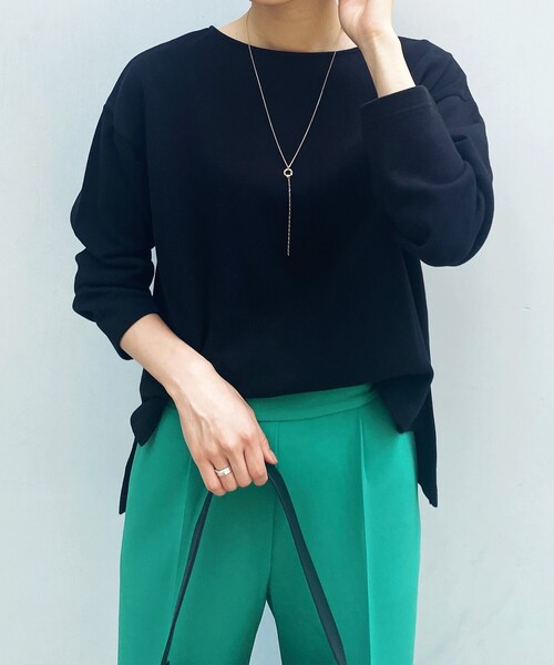 OPAQUE.CLIP（オペークドットクリップ）の「◆リング×プレートチェーンYネックレス（ネックレス・レディース・シルバー/ゴールド・00）」の3枚目の写真