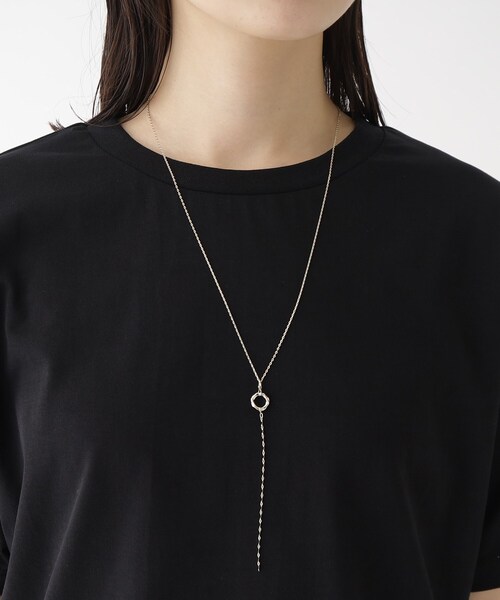 OPAQUE.CLIP（オペークドットクリップ）の「◆リング×プレートチェーンYネックレス（ネックレス・レディース・シルバー/ゴールド・00）」の5枚目の写真
