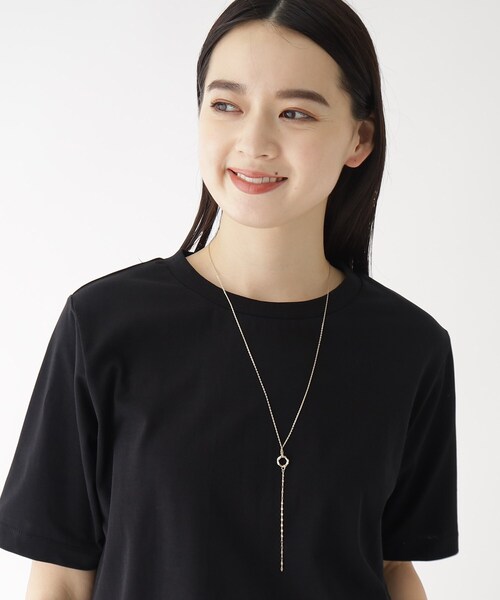 OPAQUE.CLIP（オペークドットクリップ）の「◆リング×プレートチェーンYネックレス（ネックレス・レディース・シルバー/ゴールド・00）」の6枚目の写真