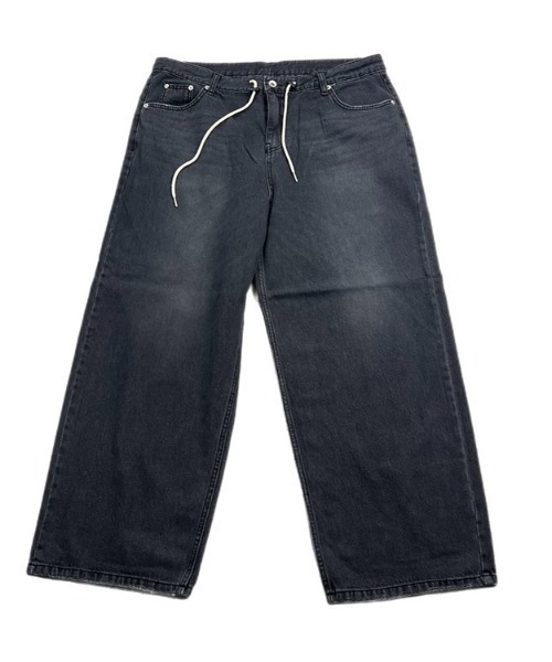 Chikashitsu +（チカシツプラス）の「【Chikashitsu +/チカシツプラス】rope wide denim pants/ロープ ワイドデニムパンツ デニム ジーンズ オーバーサイズ 紐（デニムパンツ・メンズ・ライトブルー/ブラック/ダークブルー・ONE SIZE）」の20枚目の写真