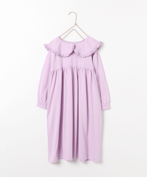 LOWRYS FARM（ローリーズファーム）の「フリルカラーカットワンピース　135930（ワンピース・キッズ・ブラック/パープル/ブルー/グリーン・110cm/120cm/130cm/140cm/150cm）」の4枚目の写真