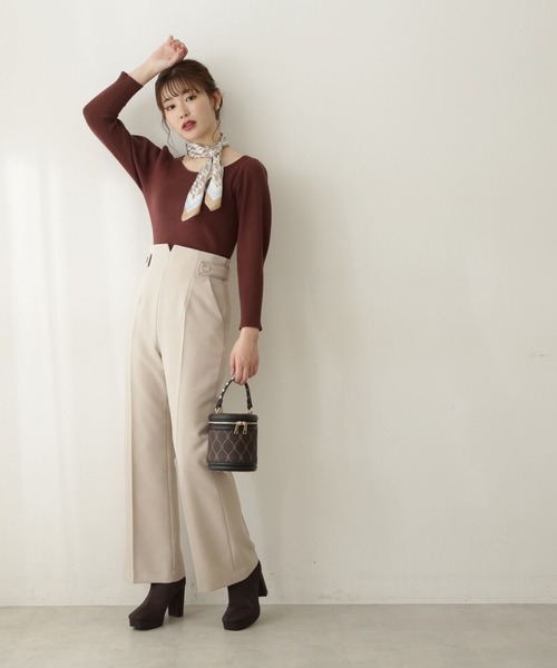 PROPORTION BODY DRESSING（プロポーションボディドレッシング）の「ハイウエストフレアパンツ / 1212230905（その他パンツ・レディース・ブラウン/ベージュ/グレー系その他・X-SMALL/MEDIUM/SMALL）」の12枚目の写真