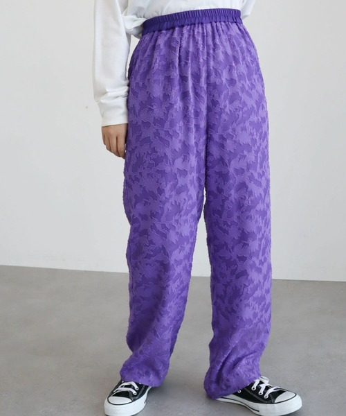 ELENCARE DUE(エレンカーレデュエ)の「・ELENCARE DUE シアージャカードパンツ*(その他パンツ・レディース・グリーン/パープル/ブラック・FREE)」の3枚目の写真