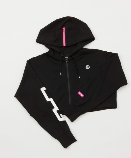 CPG GOLF（シーピージーゴルフ）の「Cropped jacket（クロップドジャケット）｜WOMEN（パーカー・レディース・ホワイト/ブラック/ベージュ・1/2/4/3/LARGE）」の3枚目の写真