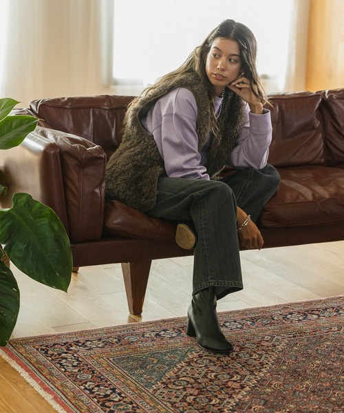 BAYFLOW（ベイフロー）の「フェイクスウェードレイヤードプルオーバー（その他トップス・レディース・ベージュ/パープル/カーキ/ブルー・FREE）」の7枚目の写真